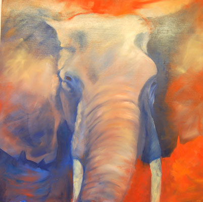 oil painting elephant