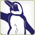 linocut jackass penguin
